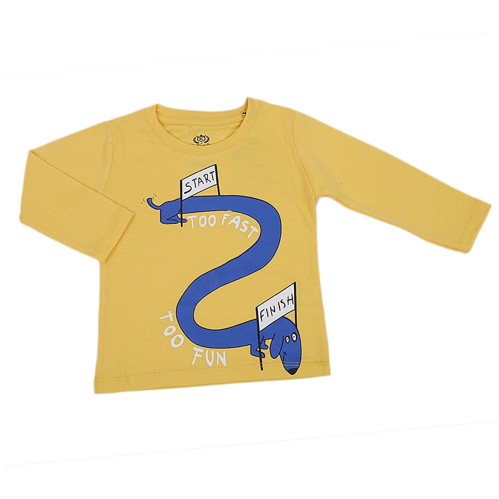 Boys Full Sleeves T-Shirt - Yellow, Kids, Boys T-Shirts, Chase Value, Chase Value
