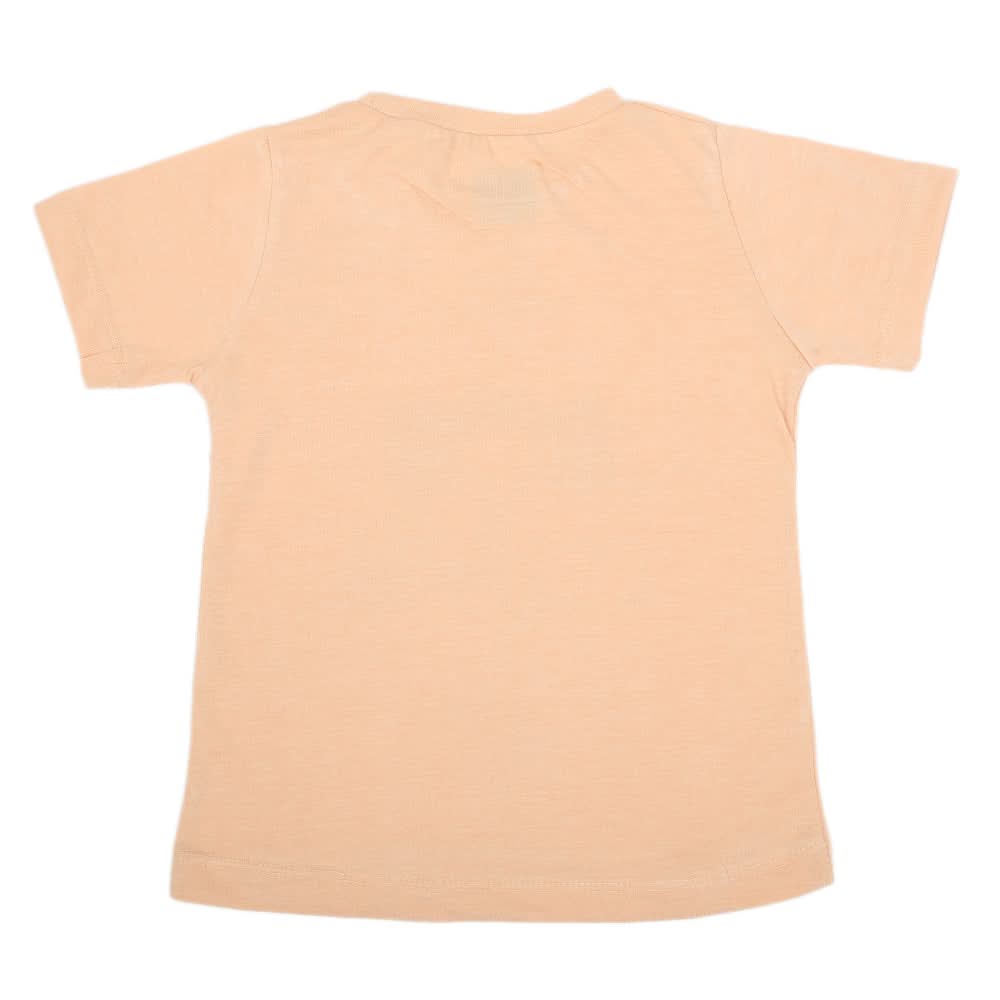 Boys Printed Half Sleeves T-Shirt 4732 - Beige, Kids, Boys T-Shirts, Chase Value, Chase Value