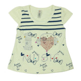 Girls Half Sleeves T-Shirt - Yellow, Kids, Girls T-Shirts, Chase Value, Chase Value
