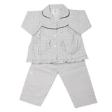Girl's Full Sleeves Night Suit - Grey, Kids, Girls Sets And Suits, Chase Value, Chase Value