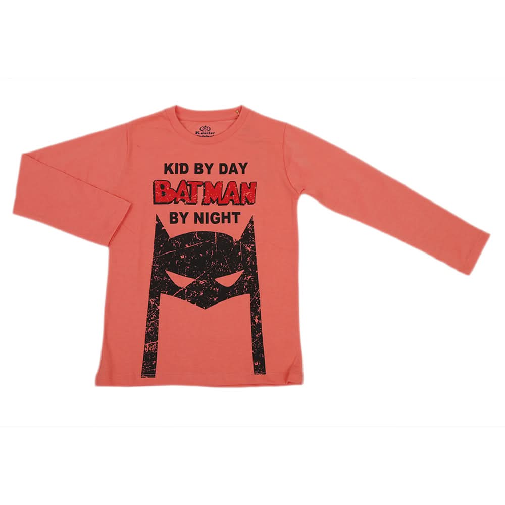 Boys Full Sleeves Jersey T-Shirt - Peach, Kids, Boys T-Shirts, Chase Value, Chase Value