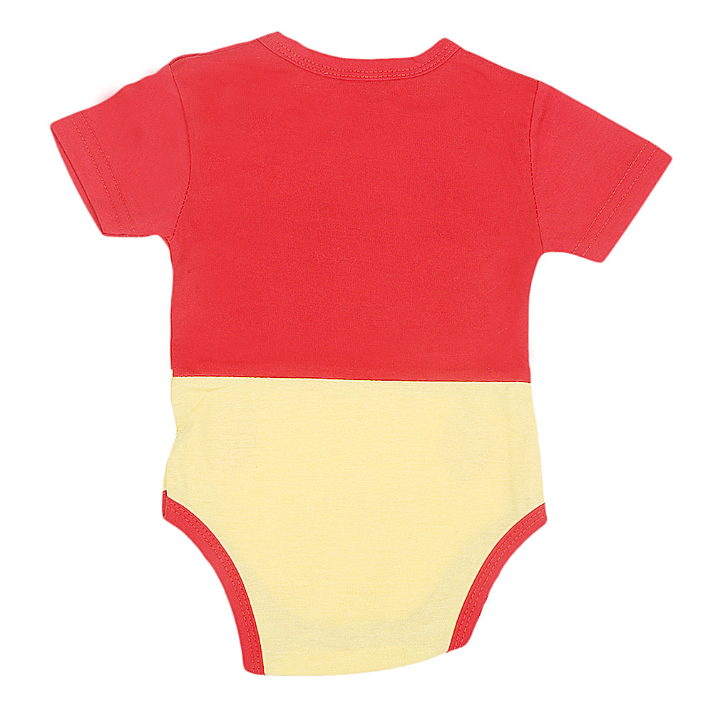 Newborn Girls Half Sleeves Romper - Red, Kids, Newborn Girls Rompers, Chase Value, Chase Value