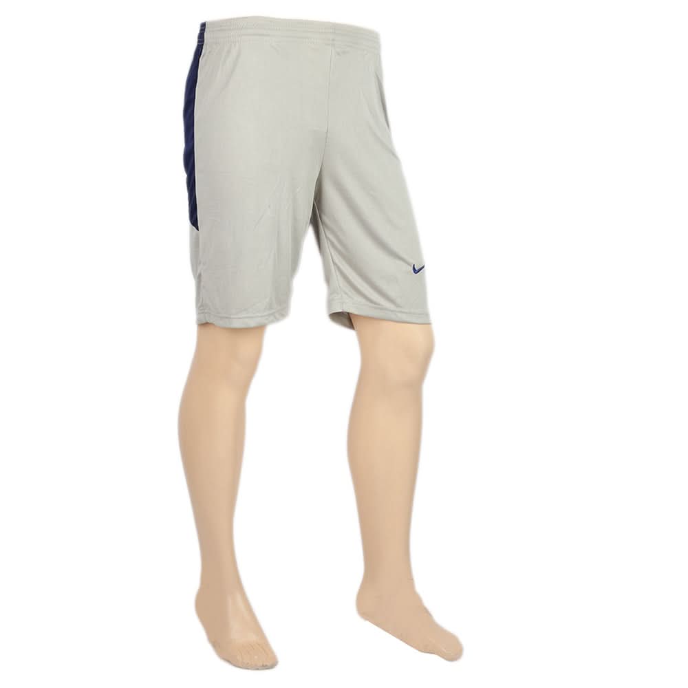 Men's Embroidered Stripe Short - Grey & Navy Blue, Men, Shorts, Chase Value, Chase Value
