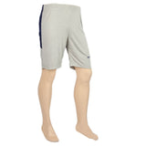 Men's Embroidered Stripe Short - Grey & Navy Blue, Men, Shorts, Chase Value, Chase Value