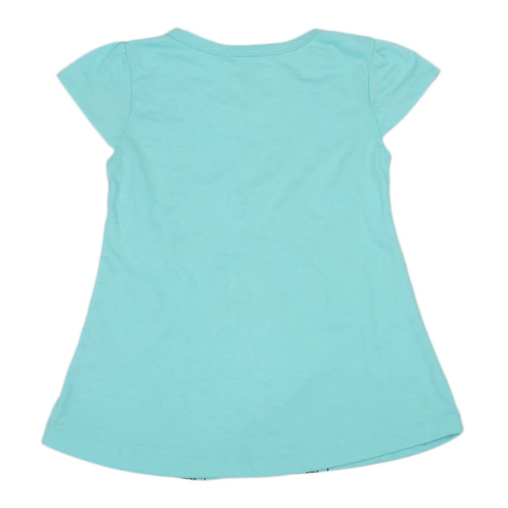 Girls Half Sleeves T-Shirt - Sea Green, Kids, Girls T-Shirts, Chase Value, Chase Value
