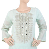 Women's Fancy 3Pcs Suit With Stone - Cyan, Women, Shalwar Suits, Chase Value, Chase Value
