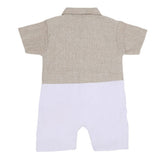 Newborn Boys Half Sleeves Koti Romper - Light Brown, Kids, NB Boys Rompers, Chase Value, Chase Value