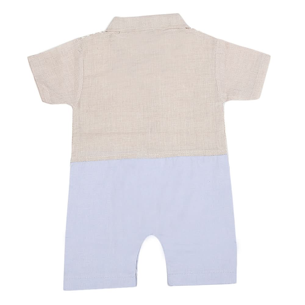 Newborn Boys Half Sleeves Koti Romper - Peach, Kids, NB Boys Rompers, Chase Value, Chase Value