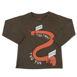 Boys Full Sleeves T-Shirt - Olive Green, Kids, Boys T-Shirts, Chase Value, Chase Value