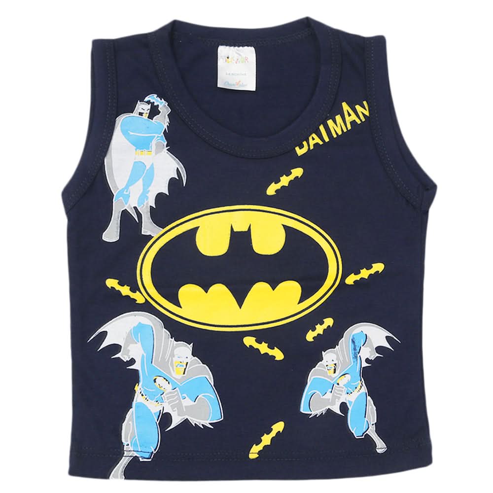 Newborn Boys Sando T-Shirt - Navy Blue, Newborn Boys Shirts & T-Shirts, Chase Value, Chase Value
