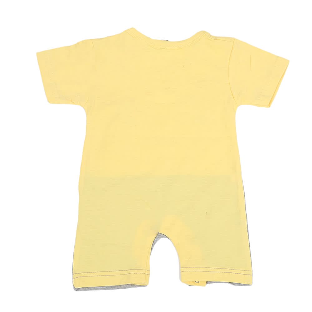 Newborn Boys Half Sleeves Rompers - Yellow, Kids, NB Boys Rompers, Chase Value, Chase Value