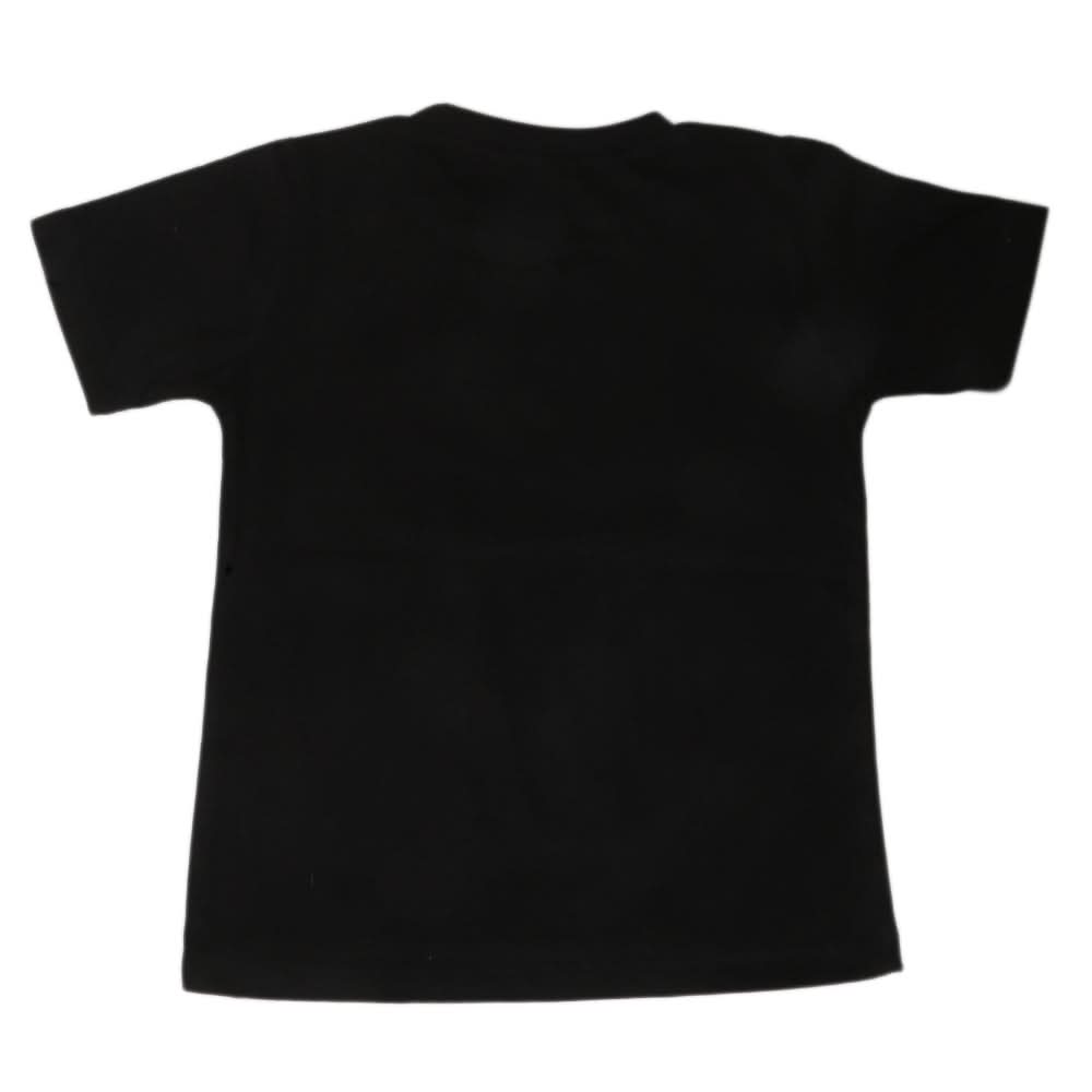 Boys Printed Half Sleeves T-Shirt 4726 - Black, Kids, Boys T-Shirts, Chase Value, Chase Value