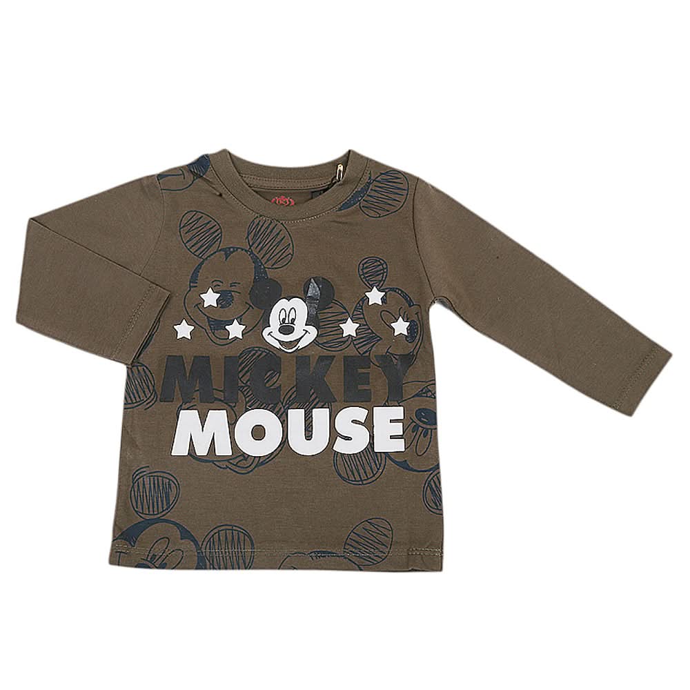 Boys Full Sleeves T-Shirt - Olive Green, Kids, Boys T-Shirts, Chase Value, Chase Value