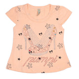 Girls Half Sleeves T-Shirt - Orange, Kids, Girls T-Shirts, Chase Value, Chase Value