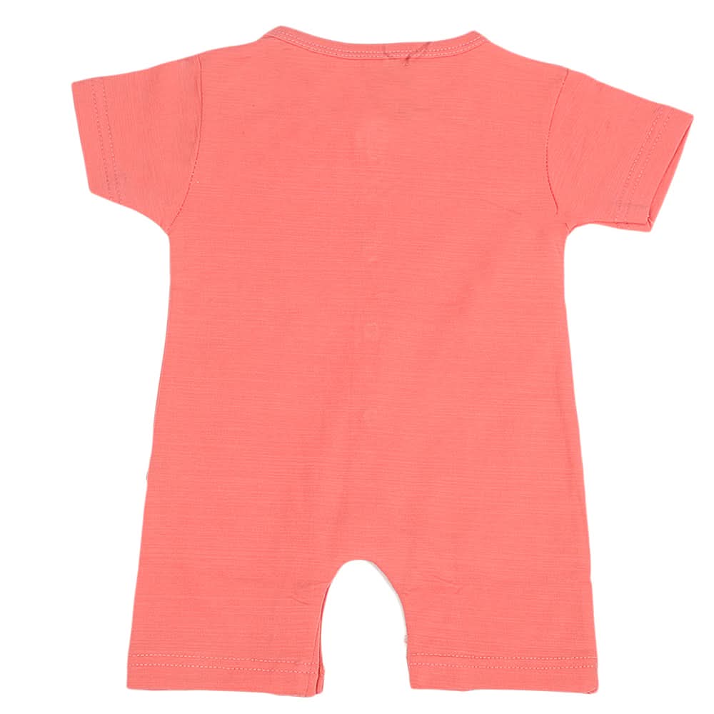 Newborn Boys Half Sleeves Rompers - Peach, Kids, NB Boys Rompers, Chase Value, Chase Value