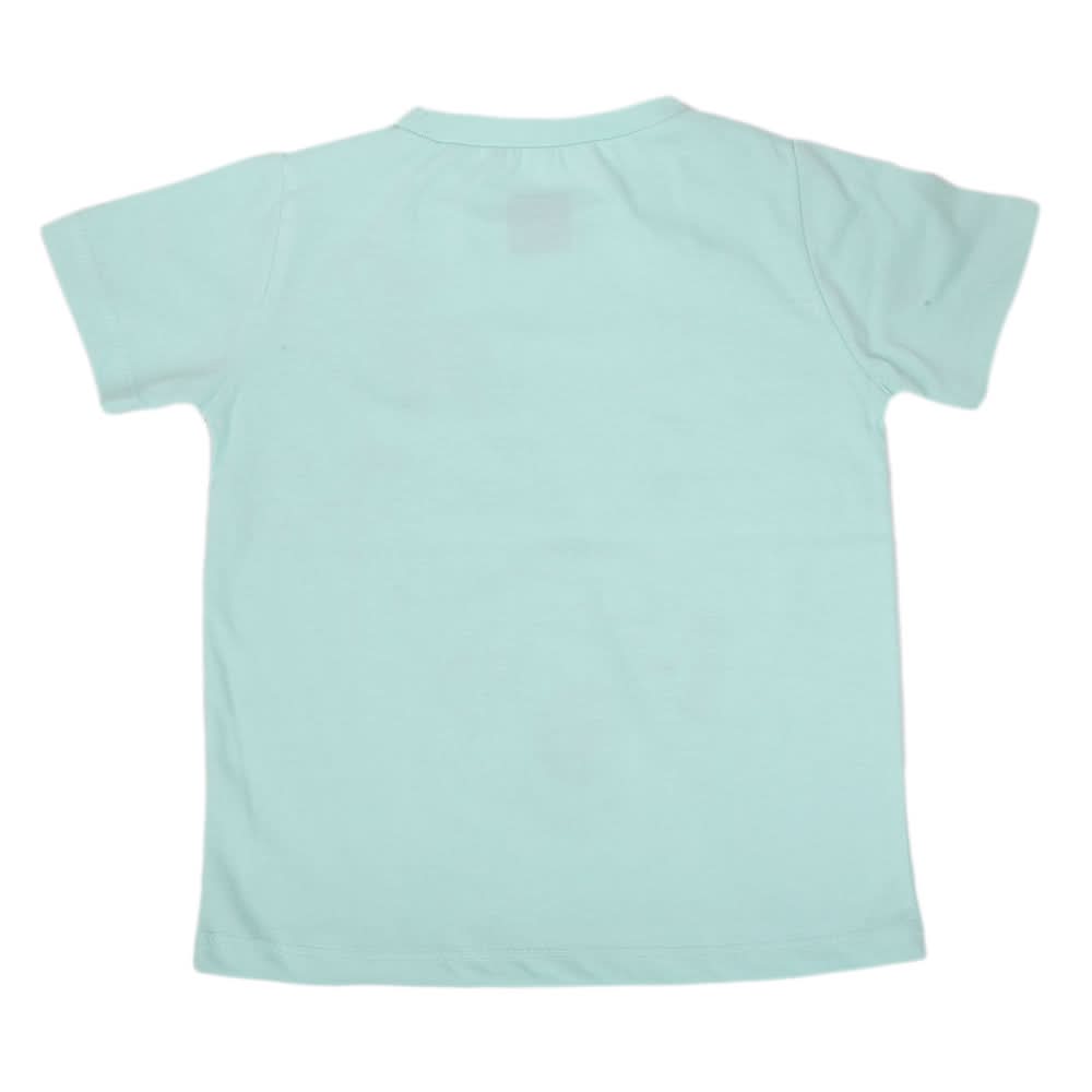 Boys Printed Half Sleeves T-Shirt 4742 - Cyan, Kids, Boys T-Shirts, Chase Value, Chase Value