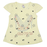 Girls Half Sleeves T-Shirt - Yellow, Kids, Girls T-Shirts, Chase Value, Chase Value