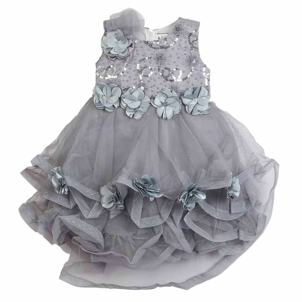 Girls Fancy Frock - Dark Grey, Girls Frocks, Chase Value, Chase Value