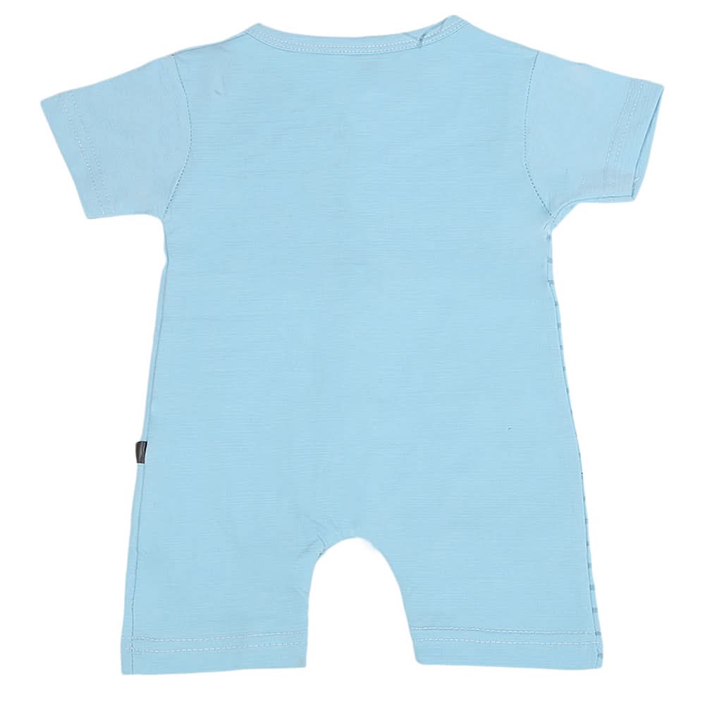 Newborn Boys Half Sleeves Rompers - Blue, Kids, NB Boys Rompers, Chase Value, Chase Value