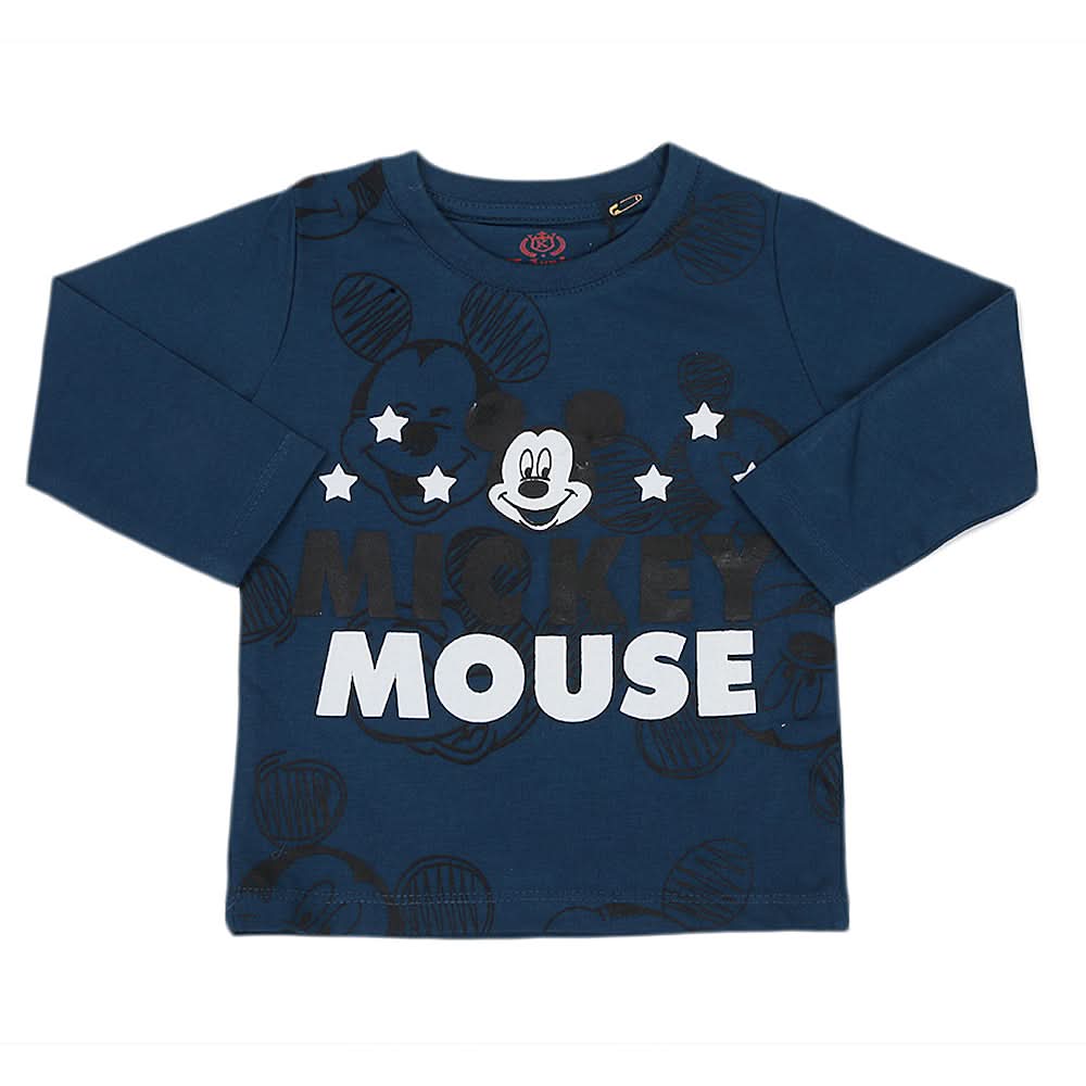 Boys Full Sleeves T-Shirt - Steel Blue, Kids, Boys T-Shirts, Chase Value, Chase Value