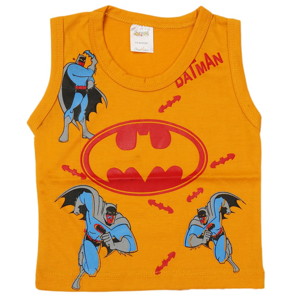 Newborn Boys Sando T-Shirt - Mustard, Newborn Boys Shirts & T-Shirts, Chase Value, Chase Value