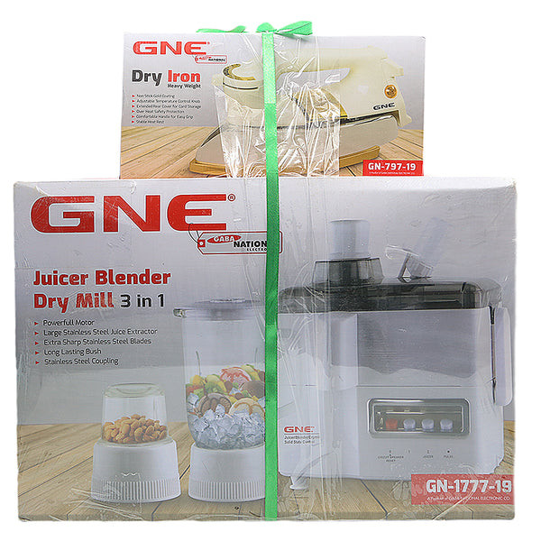 Gaba National Hamper Pack 3 in 1 - GN-1777-19, Home & Lifestyle, Juicer Blender & Mixer, GNE, Chase Value