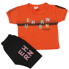 Newborn Boys Half Sleeves Suit - Rust, Newborn Boys Sets & Suits, Chase Value, Chase Value