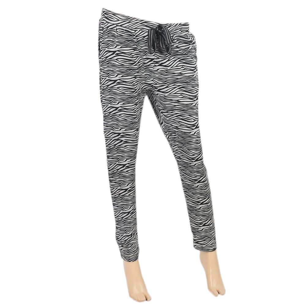 Women's Printed Jersey Trouser - Black, Women, Pants & Tights, Chase Value, Chase Value