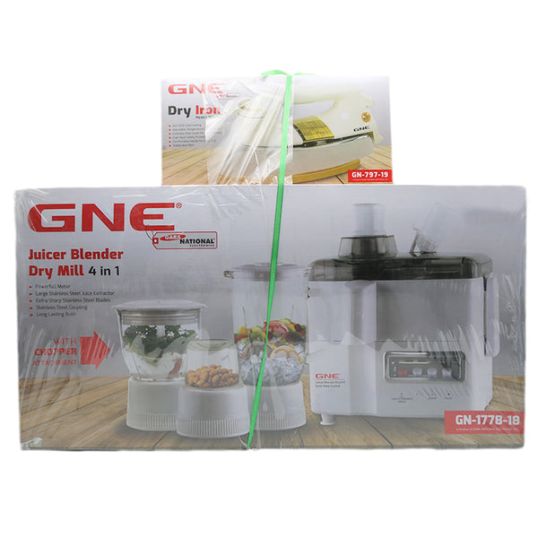 Gaba National Hamper Pack 4 in 1 - GN-1778-18, Home & Lifestyle, Juicer Blender & Mixer, GNE, Chase Value