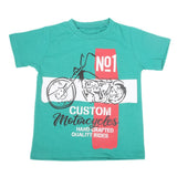 Boys Printed Half Sleeves T-Shirt 4745 - Green, Kids, Boys T-Shirts, Chase Value, Chase Value