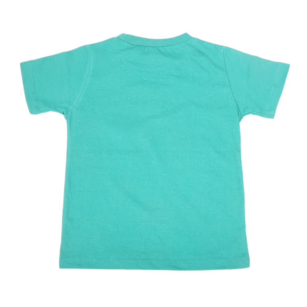 Boys Printed Half Sleeves T-Shirt 4745 - Green, Kids, Boys T-Shirts, Chase Value, Chase Value