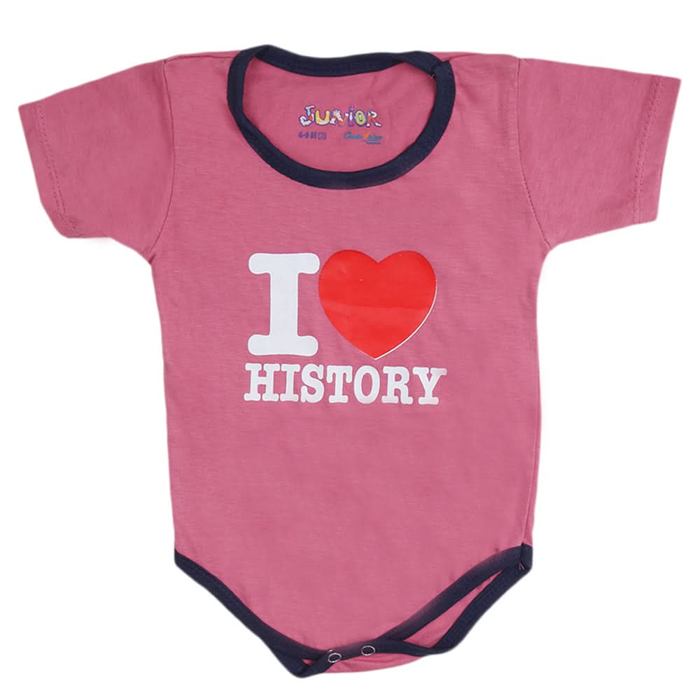Newborn Girls Half Sleeves Romper Suit - Pink, Kids, Newborn Girls Rompers, Chase Value, Chase Value
