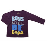 Boys Full Sleeves T-Shirt - Purple, Kids, Boys T-Shirts, Chase Value, Chase Value