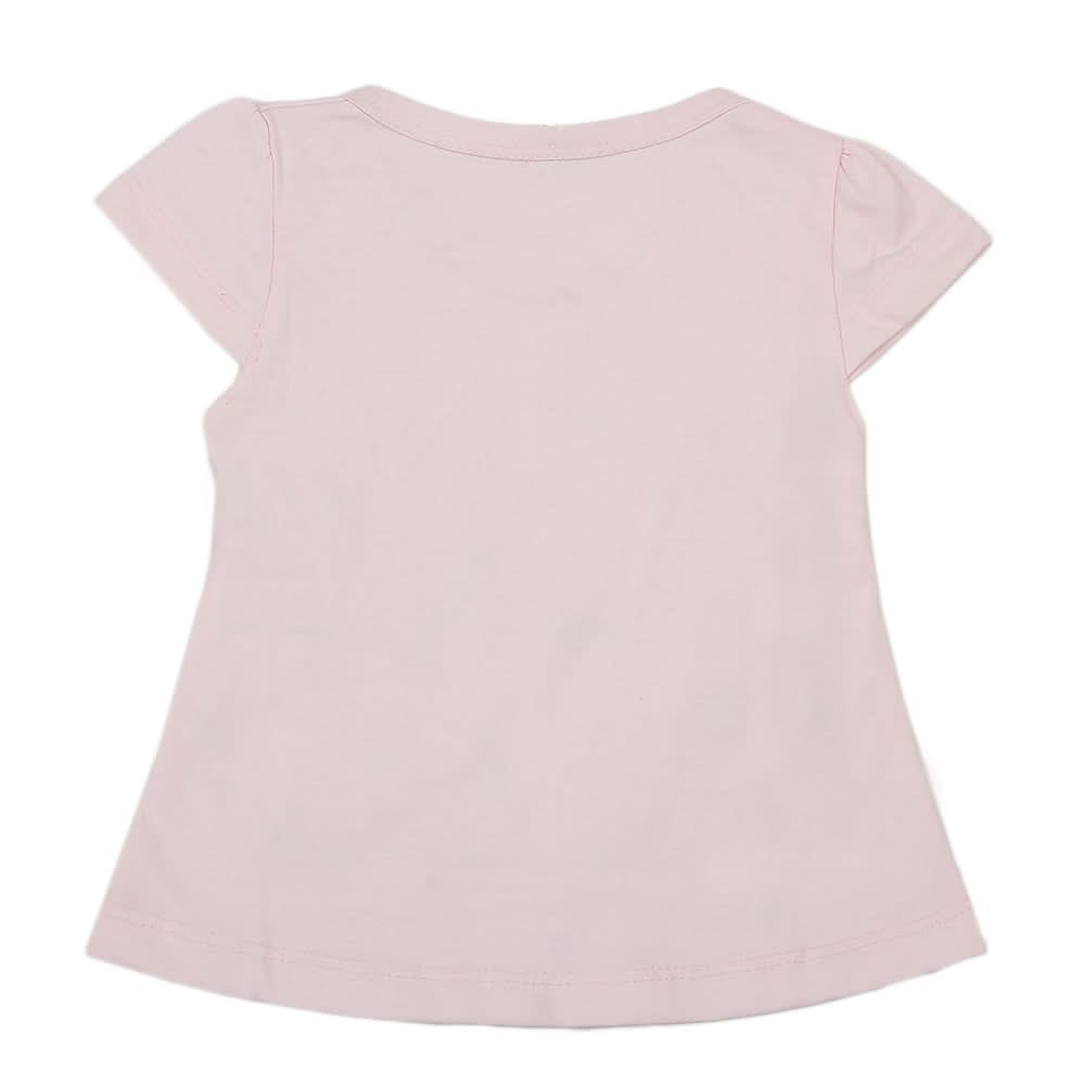 Girls Half Sleeves T-Shirt - Light Pink, Kids, Girls T-Shirts, Chase Value, Chase Value