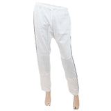 Women's Trouser With Said Tape - White, Women, Pants & Tights, Chase Value, Chase Value
