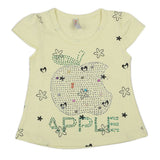 Girls Half Sleeves T-Shirt - Yellow, Kids, Girls T-Shirts, Chase Value, Chase Value