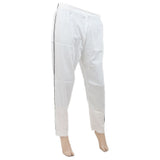 Women's Trouser With Said Tape - White, Women, Pants & Tights, Chase Value, Chase Value