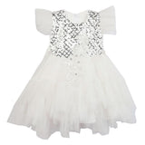 Girls Fancy Frock - White, Girls Frocks, Chase Value, Chase Value