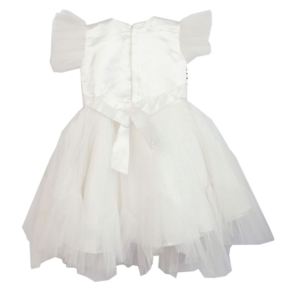 Girls Fancy Frock - White, Girls Frocks, Chase Value, Chase Value