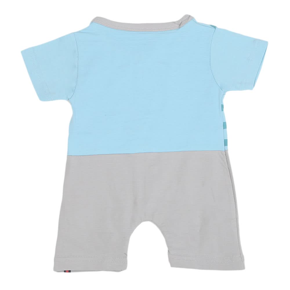 Newborn Boys Half Sleeves Rompers - Blue, Kids, NB Boys Rompers, Chase Value, Chase Value