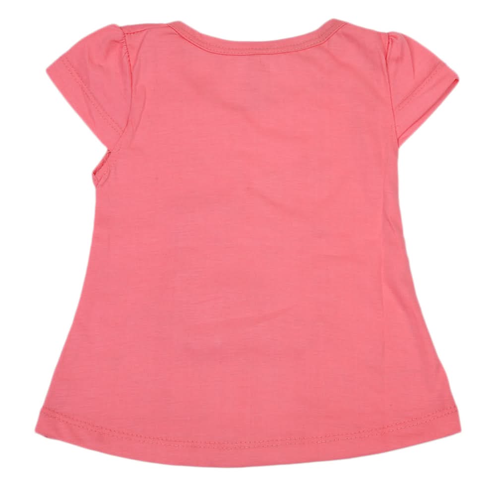Girls Half Sleeves T-Shirt - Pink, Kids, Girls T-Shirts, Chase Value, Chase Value