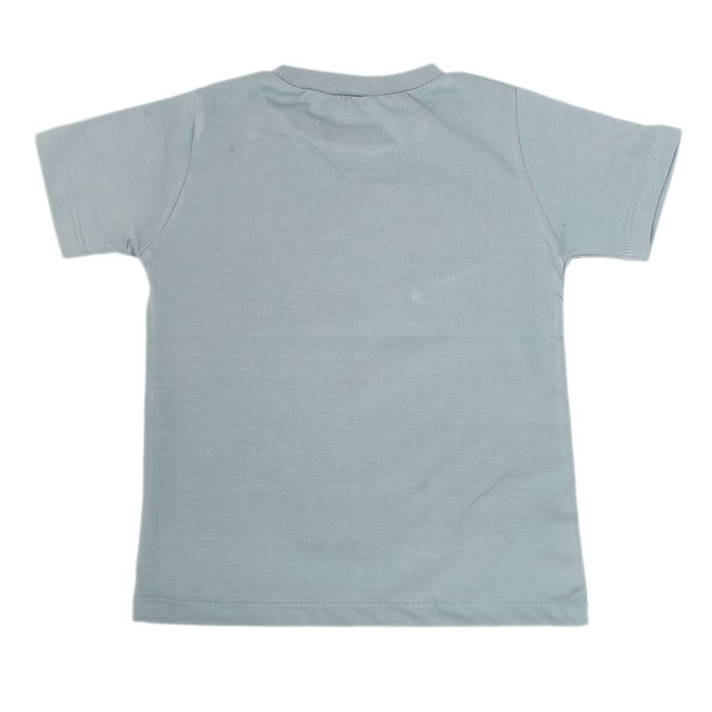 Boys Printed Half Sleeves T-Shirt 4728 - Steel Grey, Kids, Boys T-Shirts, Chase Value, Chase Value