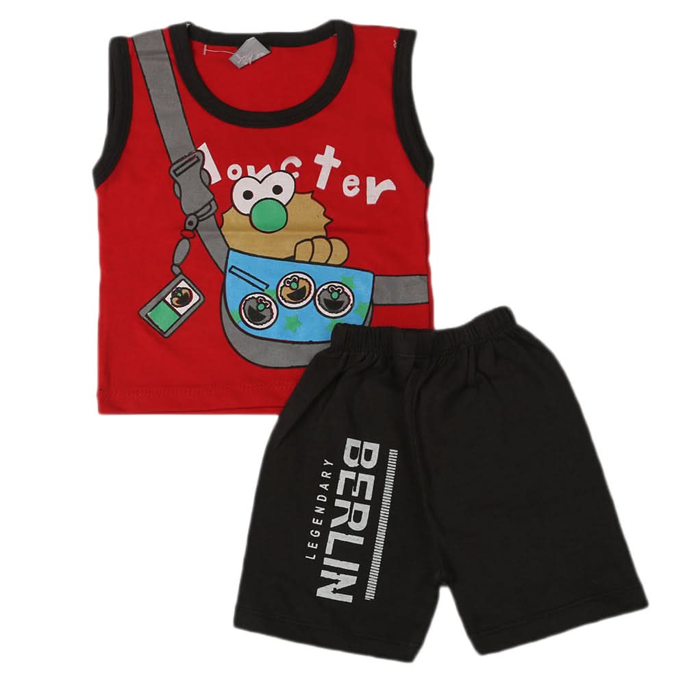 Newborn Boys Sando Suit - Red, Newborn Boys Sets & Suits, Chase Value, Chase Value