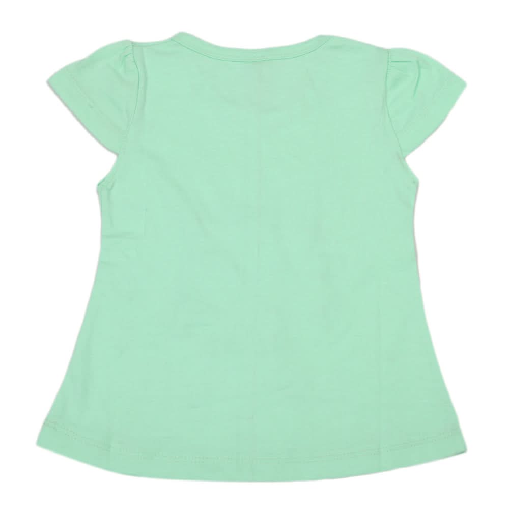 Girls Half Sleeves T-Shirt - Light Green, Kids, Girls T-Shirts, Chase Value, Chase Value