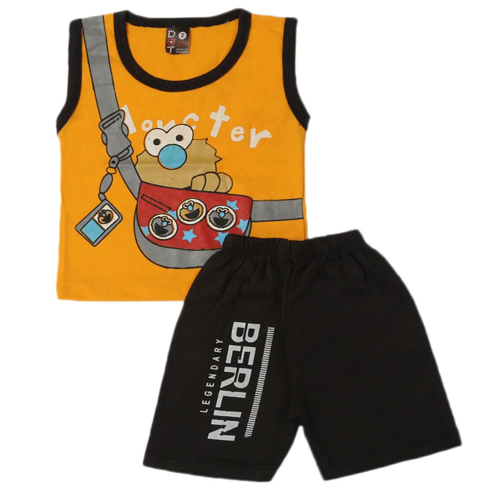 Newborn Boys Sando Suit - Yellow, Newborn Boys Sets & Suits, Chase Value, Chase Value