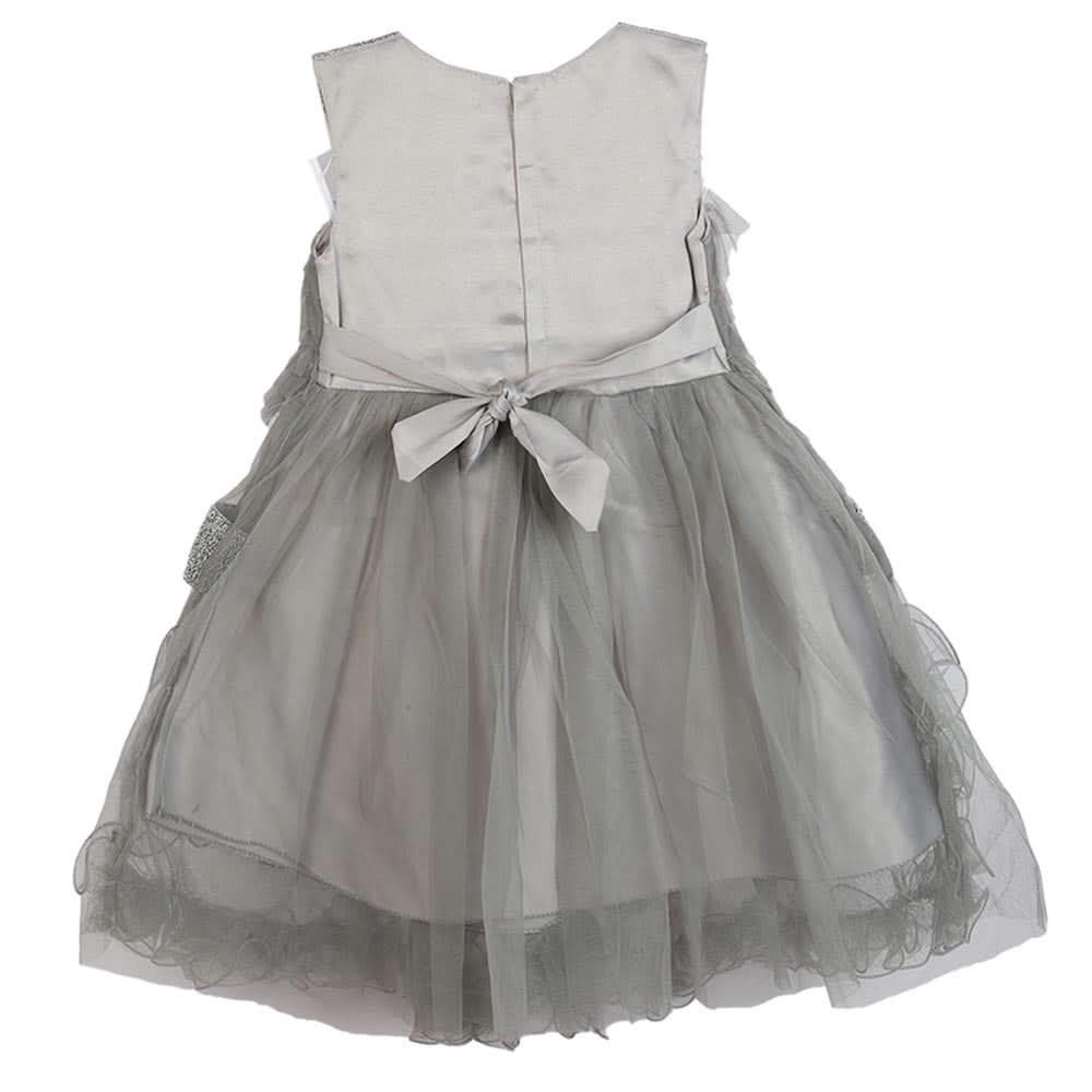 Girls Fancy Frock - Dark Grey, Girls Frocks, Chase Value, Chase Value