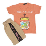 Boys Half Sleeves Suit - Peach, Kids, Boys Sets And Suits, Chase Value, Chase Value
