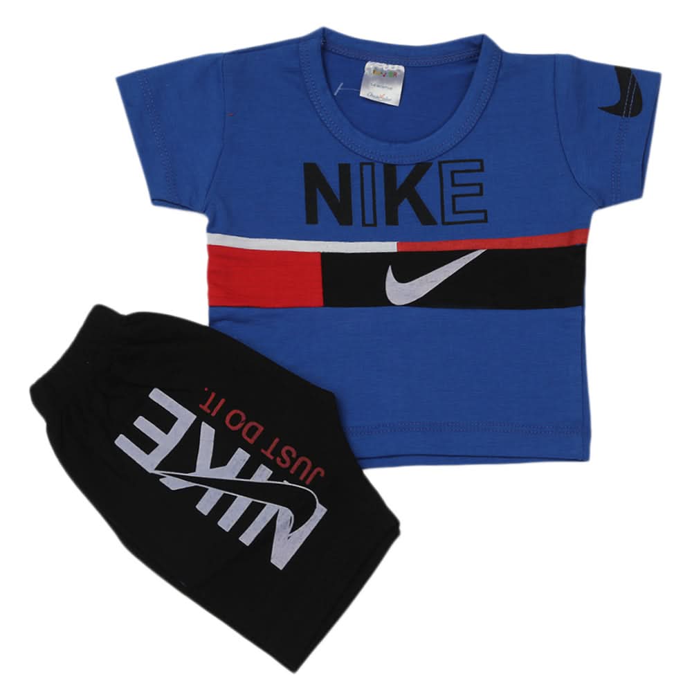 Newborn Boys Half Sleeves Suit - Royal Blue, Kids, Newborn Boys Sets And Suits, Chase Value, Chase Value