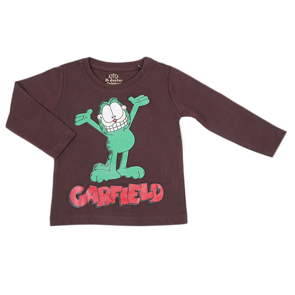 Boys Full Sleeves T-Shirt - Brown, Kids, Boys T-Shirts, Chase Value, Chase Value