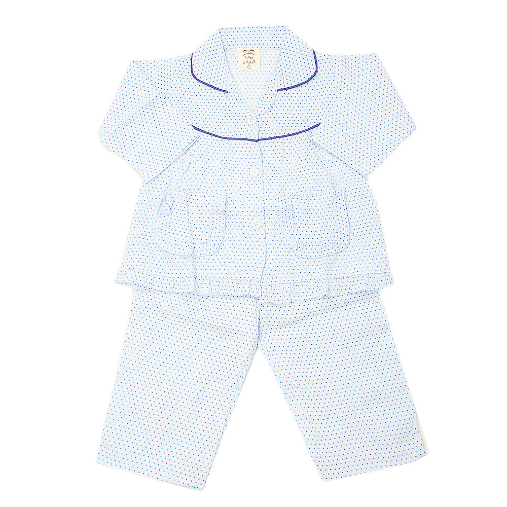 Girl's Full Sleeves Night Suit - Light Blue, Kids, Girls Sets And Suits, Chase Value, Chase Value